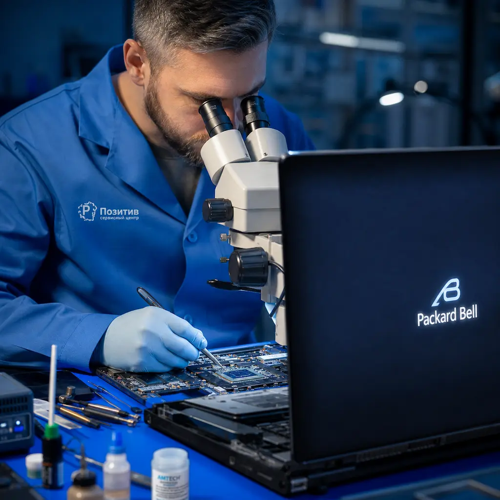 Замена видеокарты ноутбука Packard Bell в Салавате