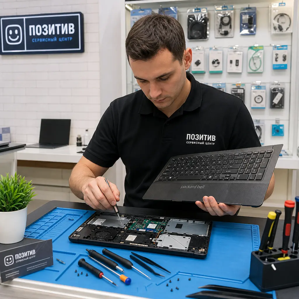 заменить клавиатуру на ноутбуке Packard Bell в Салавате