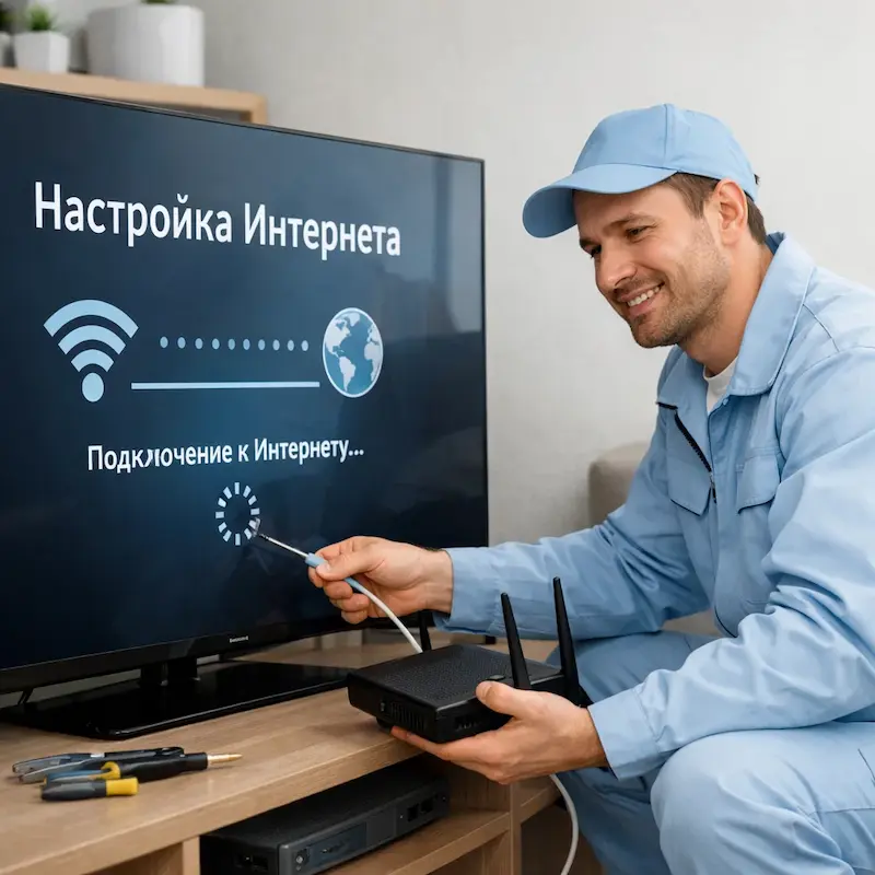 Настройка интернета на ТВ в Салавате