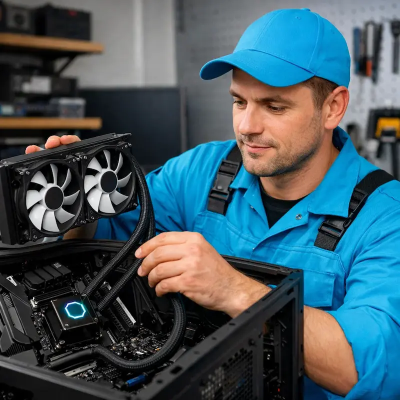 Установка водяного охлаждения на компьютер в Салавате