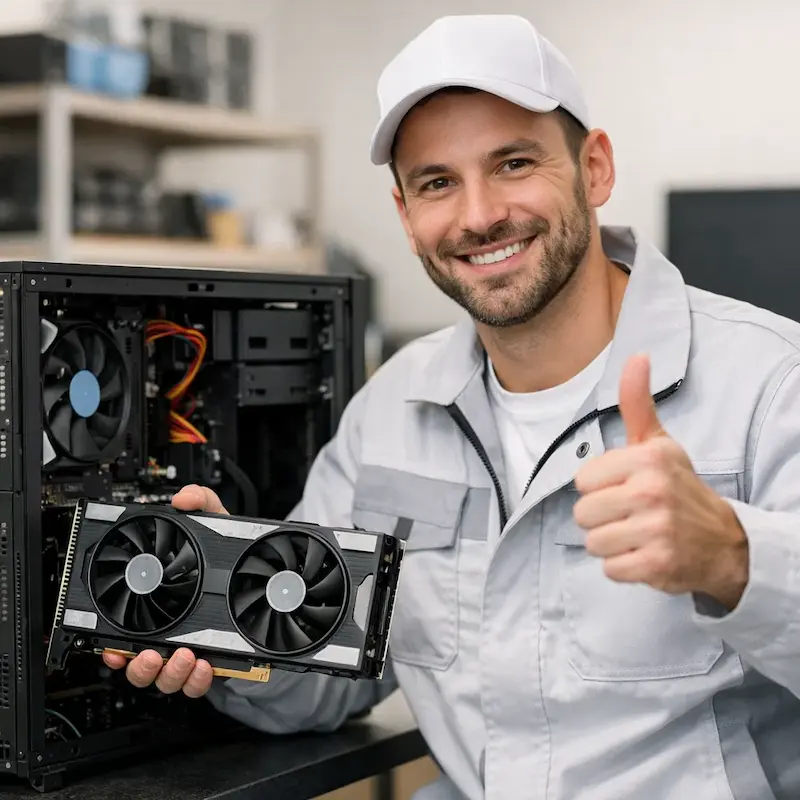 установка видеокарты на ПК в Салавате